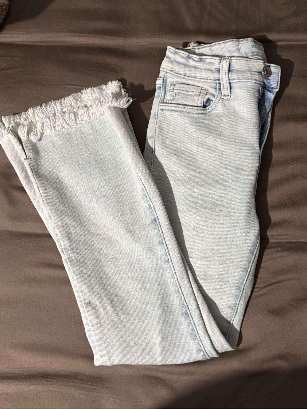 KanCan Light Blue Kids’ Fringe Hem Jeans